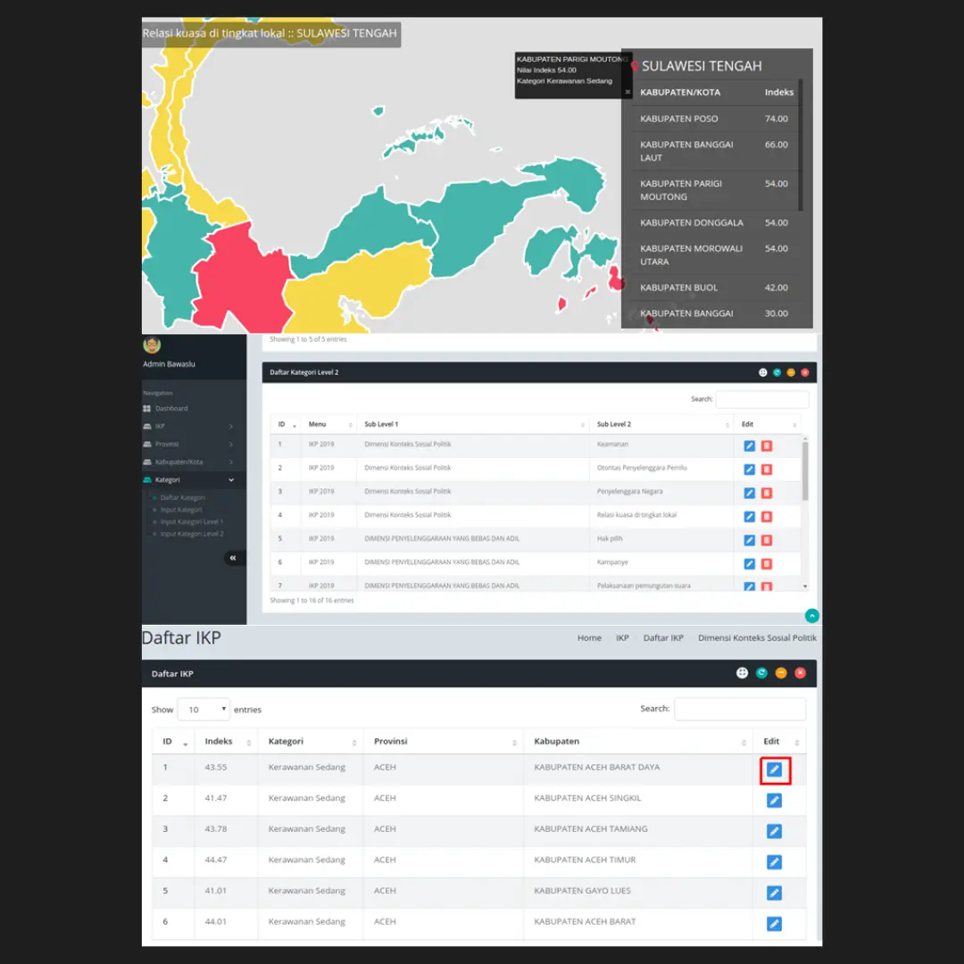 Peta Form A LHP Bawaslu